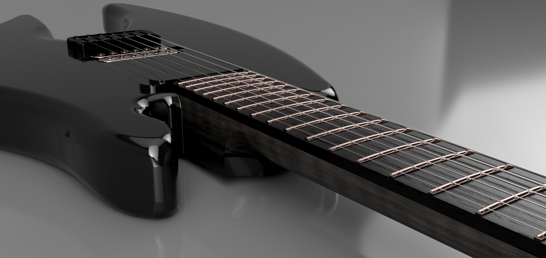 Anzuik guitar in black